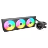 Refrigeración líquida todo en uno para CPU Cougar Poseidon Vistek 360, ARGB, ventiladores de 120 mm, 700–2500 rpm, negro