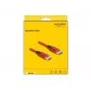 Cable DisplayPort DeLOCK 16K 60 Hz 2 m rojo metal