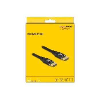 Cable DisplayPort DeLOCK 8K 60 Hz 2 m negro metal