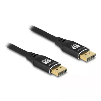 Cable DisplayPort DeLOCK 8K 60 Hz 2 m negro metal