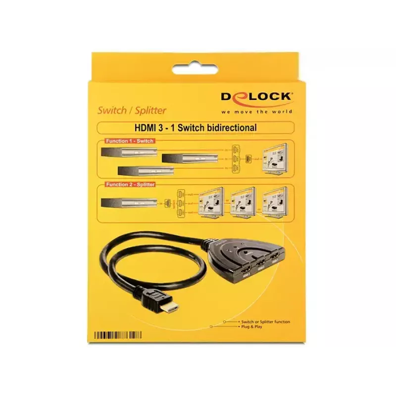 Conmutador de vídeo HDMI DeLOCK 87619