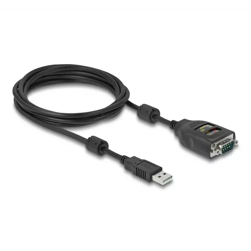 Adaptador DeLOCK USB 2.0 Type-A a serie RS-232 D-Sub 9 pines 2,5 kV aislamiento galvánico 2 m
