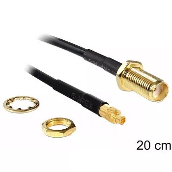 Cable coaxial DeLOCK 88580 0,2 m SMA MMCX negro