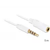 Cable de audio DeLOCK 3.5mm 5m blanco