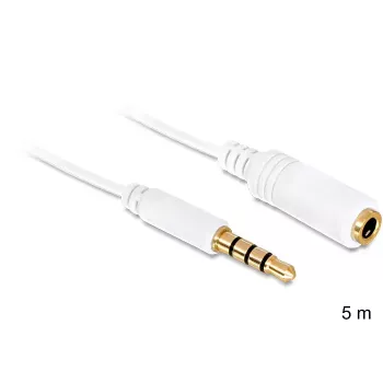 Cable de audio DeLOCK 3.5mm 5m blanco