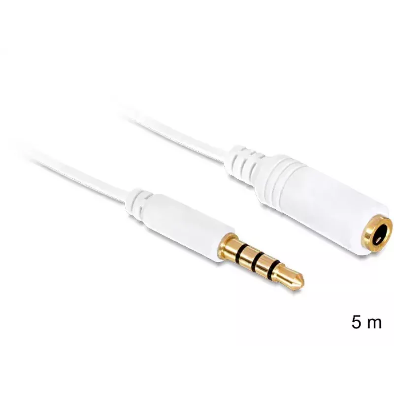 Cable de audio DeLOCK 3.5mm 5m blanco