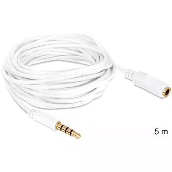 Cable de audio DeLOCK 3.5mm 5m blanco