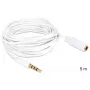 Cable de audio DeLOCK 3.5mm 5m blanco