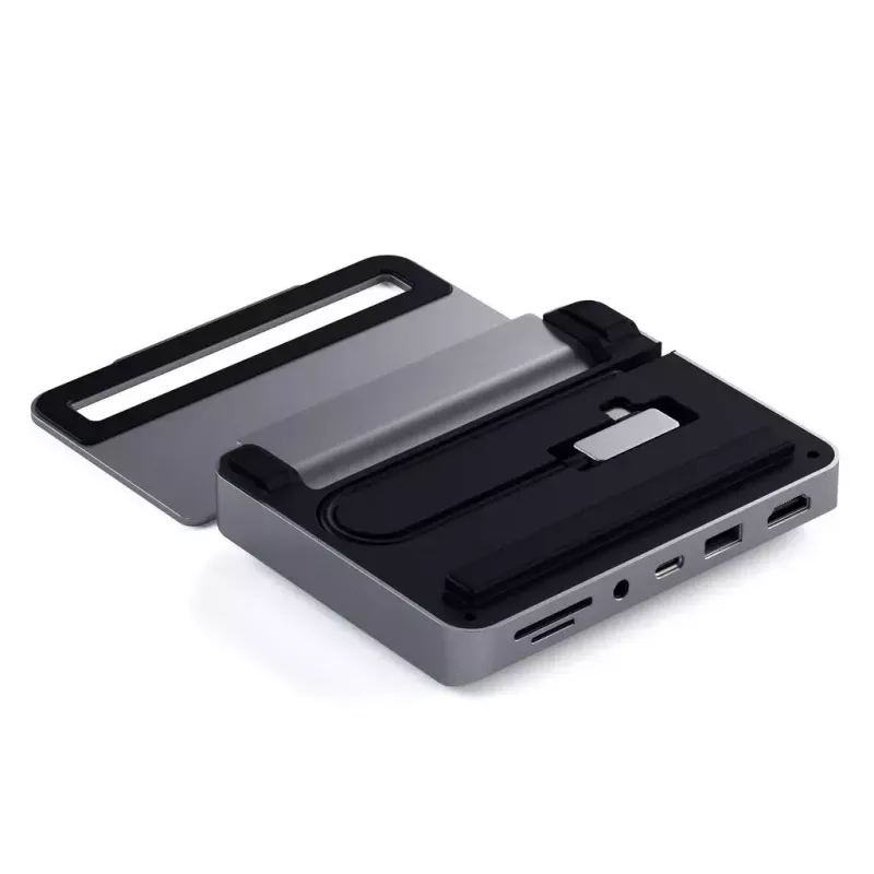 Dock para portátil Satechi ST-TCSHIPM USB-C (USB 3.2 Gen 1) con HDMI, SD/MicroSD, 60W PD, gris