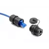 Conector hembra RJ45 Cat.6A DeLOCK con tapa protectora IP67 resistente al polvo y al agua