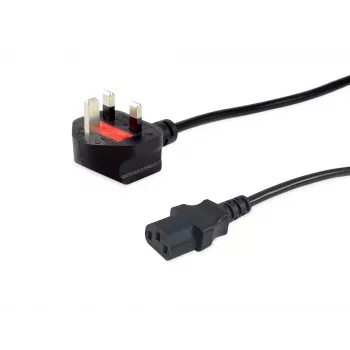 Cable de alimentación Equip UK, C13 a BS1363, 3,0m, fusible 10A