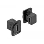 Delock 86786 módulo tipo D HDMI-A acodado a 90 grados hembra a hembra, negro