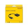Adaptador DeLOCK DisplayPort 1.2 conector macho a conector hembra DVI 4K pasivo negro