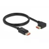 Cable DisplayPort DeLOCK 87044 8K 60Hz 1m conector macho recto a 90° en ángulo izquierdo