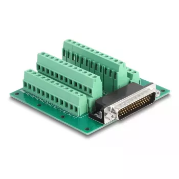 DeLOCK D-Sub HD conector macho de 44 pines a borne de carril para carril DIN 84x86x30mm