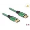 Cable DisplayPort DeLOCK 16K 60 Hz 1 m verde metal