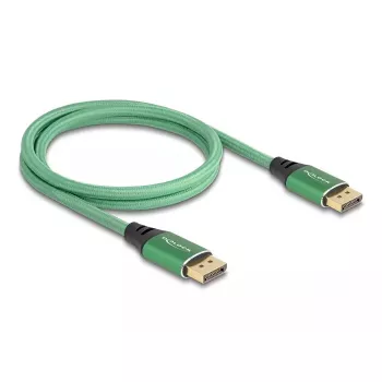 Cable DisplayPort DeLOCK 16K 60 Hz 1 m verde metal