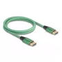 Cable DisplayPort DeLOCK 16K 60 Hz 1 m verde metal
