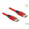 Cable DisplayPort DeLOCK 16K 60 Hz 1 m rojo metal