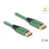 Cable DisplayPort DeLOCK 16K 60 Hz 2 m verde metal