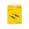 Cable DisplayPort DeLOCK 16K 60 Hz 2 m verde metal