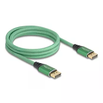 Cable DisplayPort DeLOCK 16K 60 Hz 2 m verde metal