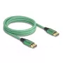 Cable DisplayPort DeLOCK 16K 60 Hz 2 m verde metal
