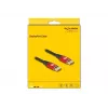 Cable DisplayPort DeLOCK 8K 60 Hz 1 m rojo metal