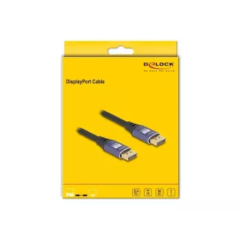 Cable DisplayPort DeLOCK 8K 60 Hz 2 m lila metal