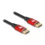 Cable DisplayPort DeLOCK 8K 60 Hz 2 m rojo metal