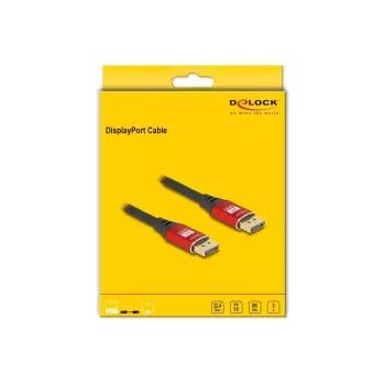 Cable DisplayPort DeLOCK 8K 60 Hz 3 m rojo metal