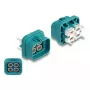 Conector macho cuádruple HDMTD DeLOCK para PCB, clase de protección IP67 IP69K