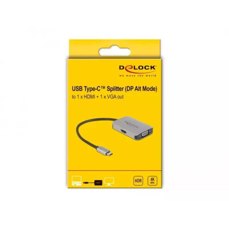 Divisor de vídeo DeLOCK 87776 1x HDMI 1x VGA