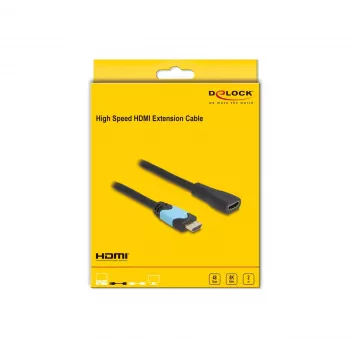 Cable alargador HDMI High Speed DeLOCK 48 Gbit/s 8K 60 Hz 2 m