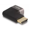 Adaptador HDMI conector macho a conector hembra 90° en ángulo recto DeLOCK 8K 60 Hz gris metal
