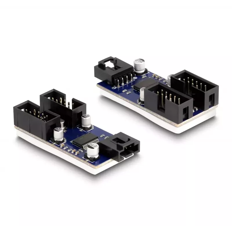 DeLOCK Hub USB 2.0 con pines 2 puertos negro azul