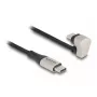 Cable DeLOCK USB 2.0 USB Type-C macho a macho en ángulo de 180° 2 m PD 60 W