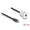 Cable USB DeLOCK 88186 0,3 m Mini-USB B negro plata
