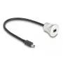 Cable USB DeLOCK 88186 0,3 m Mini-USB B negro plata