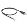 Cable USB DeLOCK USB 2.0 0,6 m USB A regleta de bornes de 5 pines negro
