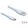 Cable USB DeLOCK 81221 USB 2.0 0,5 m USB A USB C azul