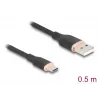 Cable USB DeLOCK 81225 0,5 m USB A USB C negro