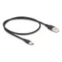 Cable USB DeLOCK 81225 0,5 m USB A USB C negro