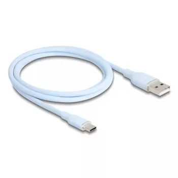 Cable USB DeLOCK USB 2.0 1 m USB A USB C azul 81222