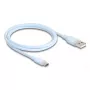Cable USB DeLOCK USB 2.0 1 m USB A USB C azul 81222