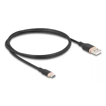 Cable USB DeLOCK USB 2.0 1 m USB A USB C negro