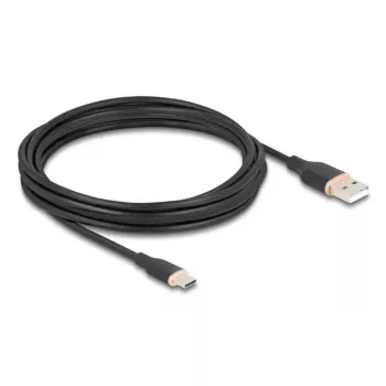 Cable USB DeLOCK USB 2.0 4 m USB A USB C negro 81228