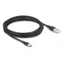 Cable USB DeLOCK USB 2.0 4 m USB A USB C negro 81228