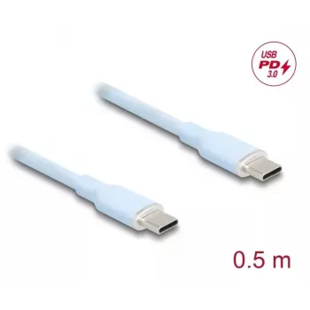 Cable USB DeLOCK 81233 USB 2.0 0,5 m USB C azul