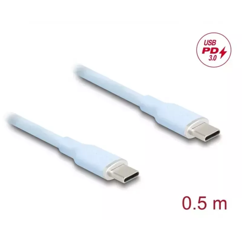 Cable USB DeLOCK 81233 USB 2.0 0,5 m USB C azul